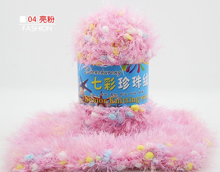 Mylb 1 bolde= 50g pelsgarn nøgle ultra blød koral farverig fleece baby varm garn strikning: Farve 4