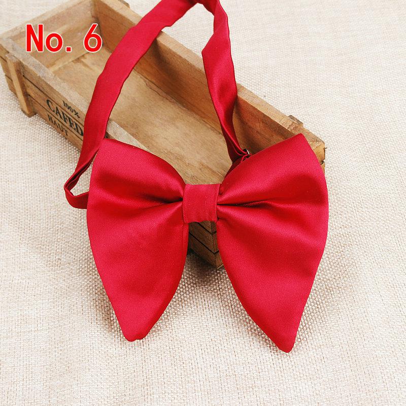 Men's Big Suits Red Navy Bow Ties For Man Wedding Solid Woven Bowknot Butterfly Tie 9colors: 6