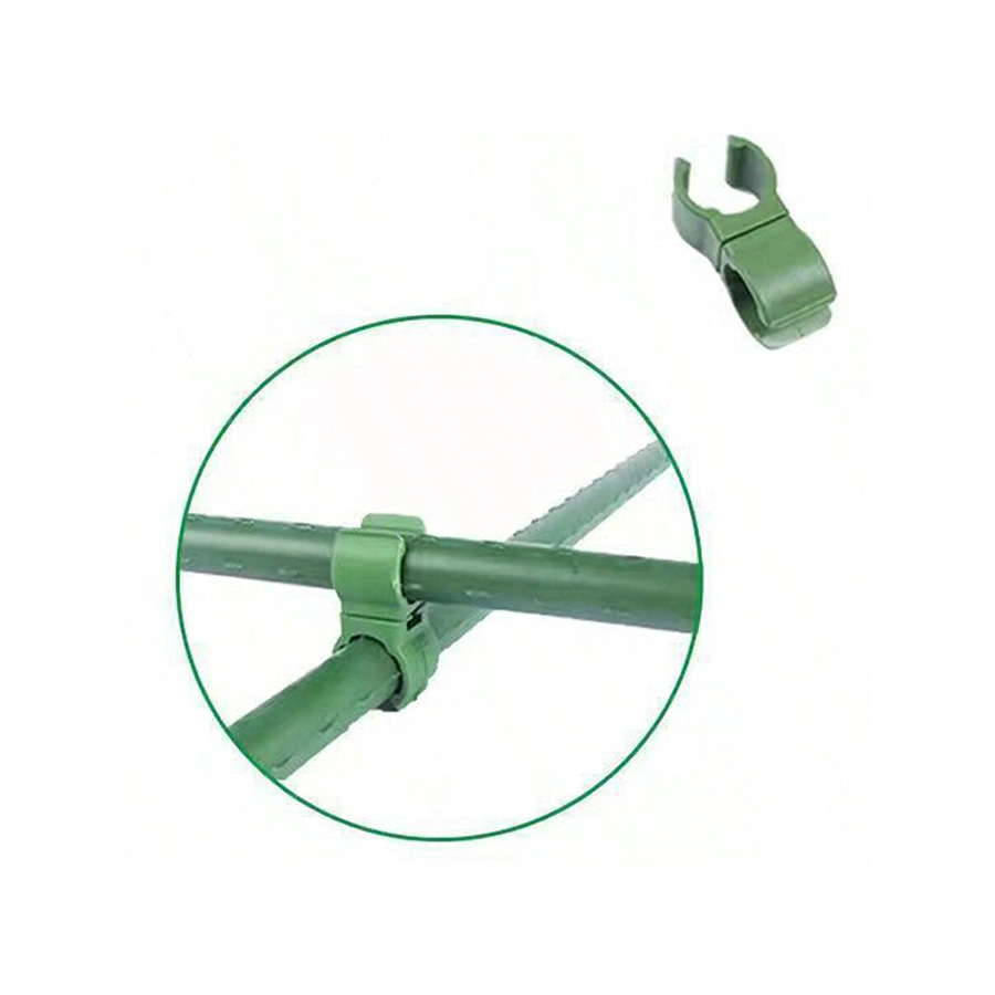 20 stuks tuin kunststof gecoate metalen plant klimpaal ondersteuningsframe, klimpaal aangesloten op de beugel bevestigingsklem Accesso: Goud