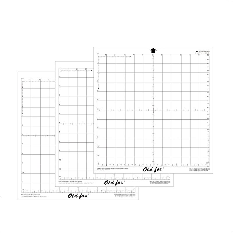 Clear Cutting Mat Adhesive&Sticky Non-Slip Flexible Gridded Cut Mats Suit for Silhouette Cameo Cricut Die Cutting Machine
