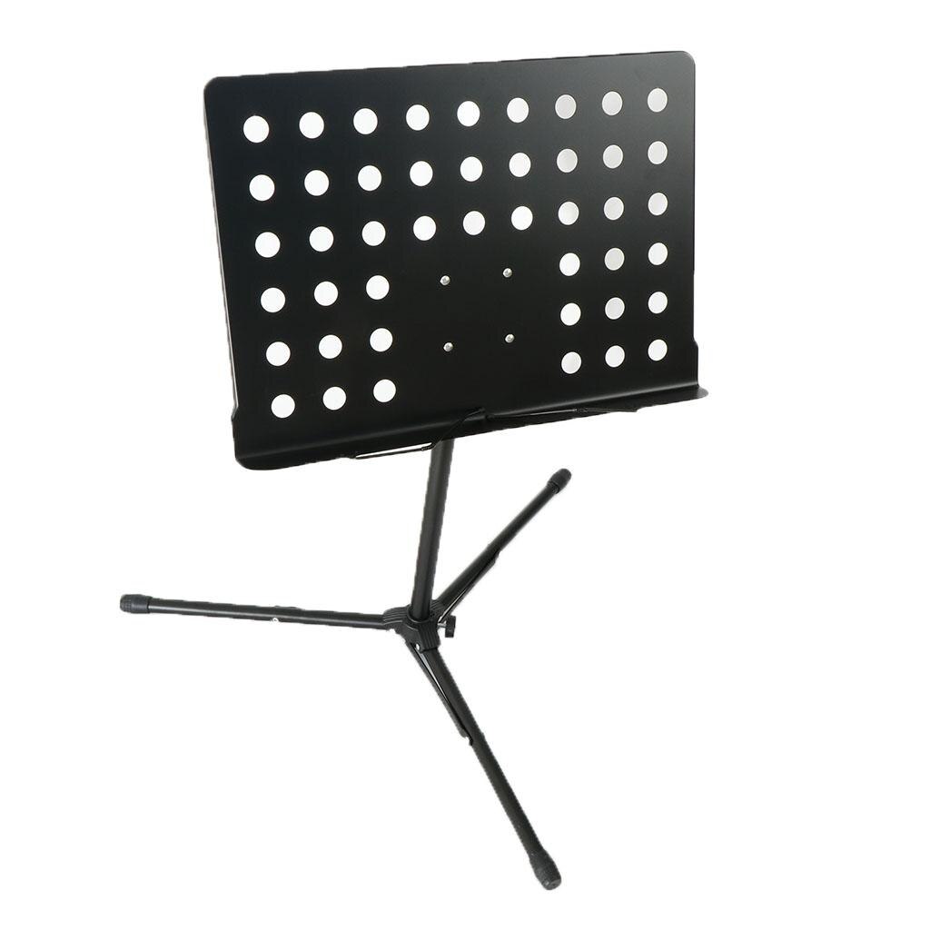 Foldable Sheet Music Stand, Adjustable Height 80-140cm, Black