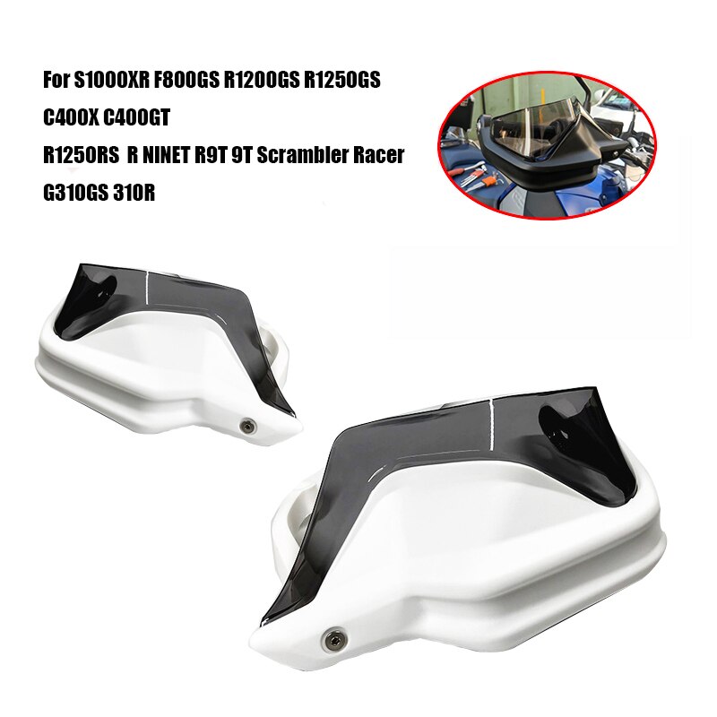 Moto Paramani, Parabrezza Protector Paramani Bar Pennello per BMW R1200GS Avventura LC F800GS S1000XR R1250GS C400X/GT G3: WHITE