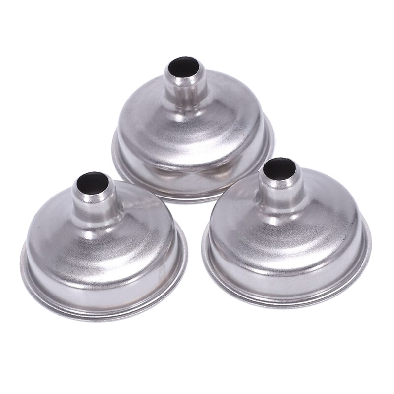 AU -Mini Hip Flask Funnel Stainless Steel (3 Pack): Default Title