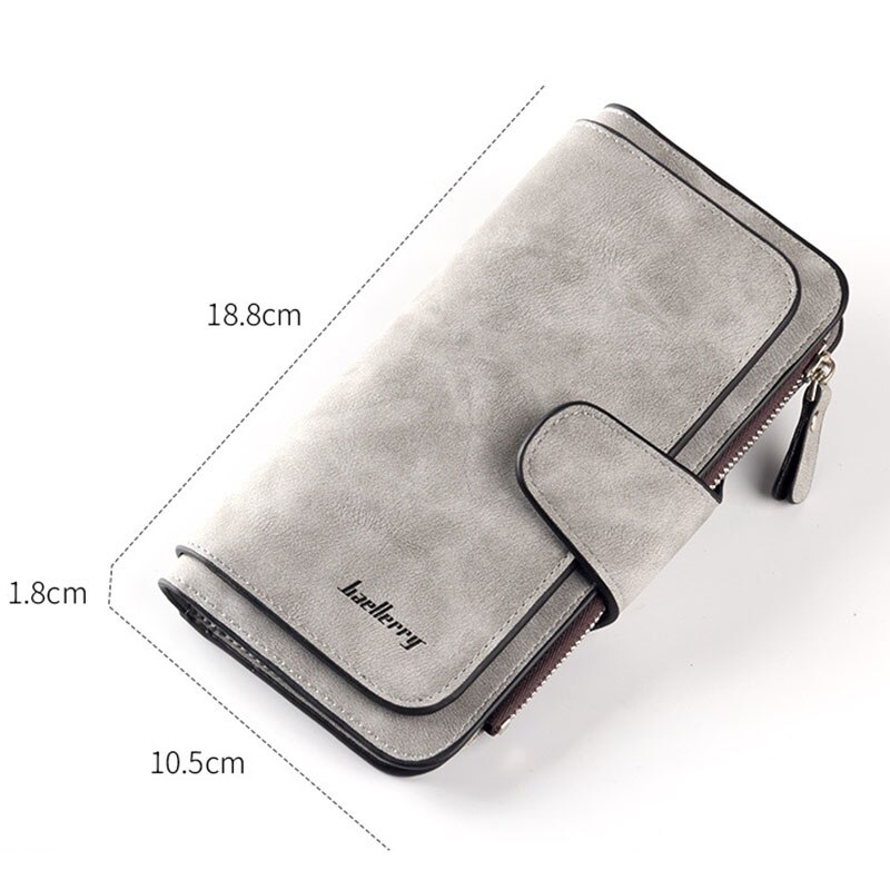 Baellerry Wallet Women Leather Luxury Card Holder Clutch Casual Women Wallets Zipper Pocket Hasp Ladies Wallet Female Purse