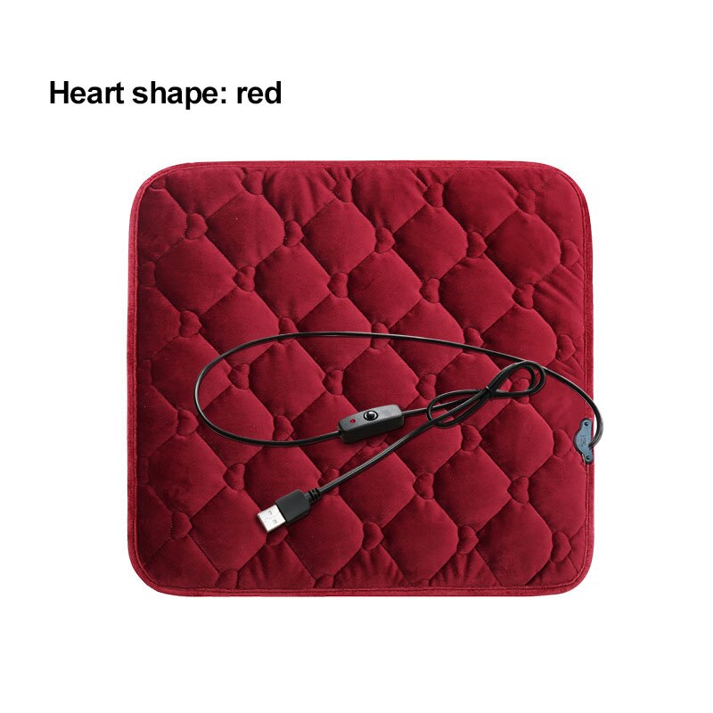 Keep Warm Car Heating Cushion Winter Car Mat Car Universal Seat Electric Heating Seat Cushion USB 5V Auto Electric Heating Seat: F