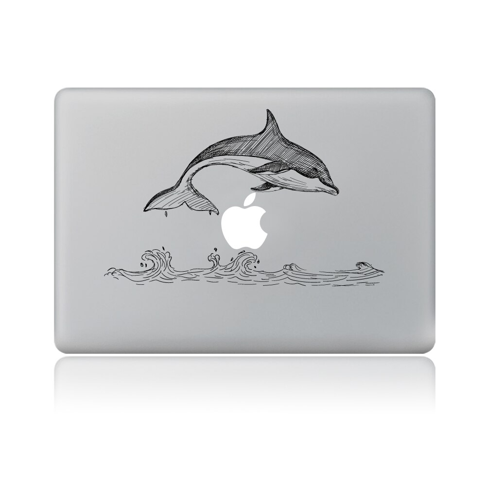 Springen Dolfijn Vinyl Decal Sticker voor DIY Macbook Pro/Air 11 13 15 Inch Laptop Case Cover Sticker