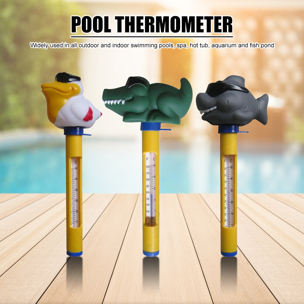 ABS Plastic Swimming Pool Floating Thermometer Bathtub SPA Tub Fish Ponds Water Temperature Measuring Meter Animal Shaped