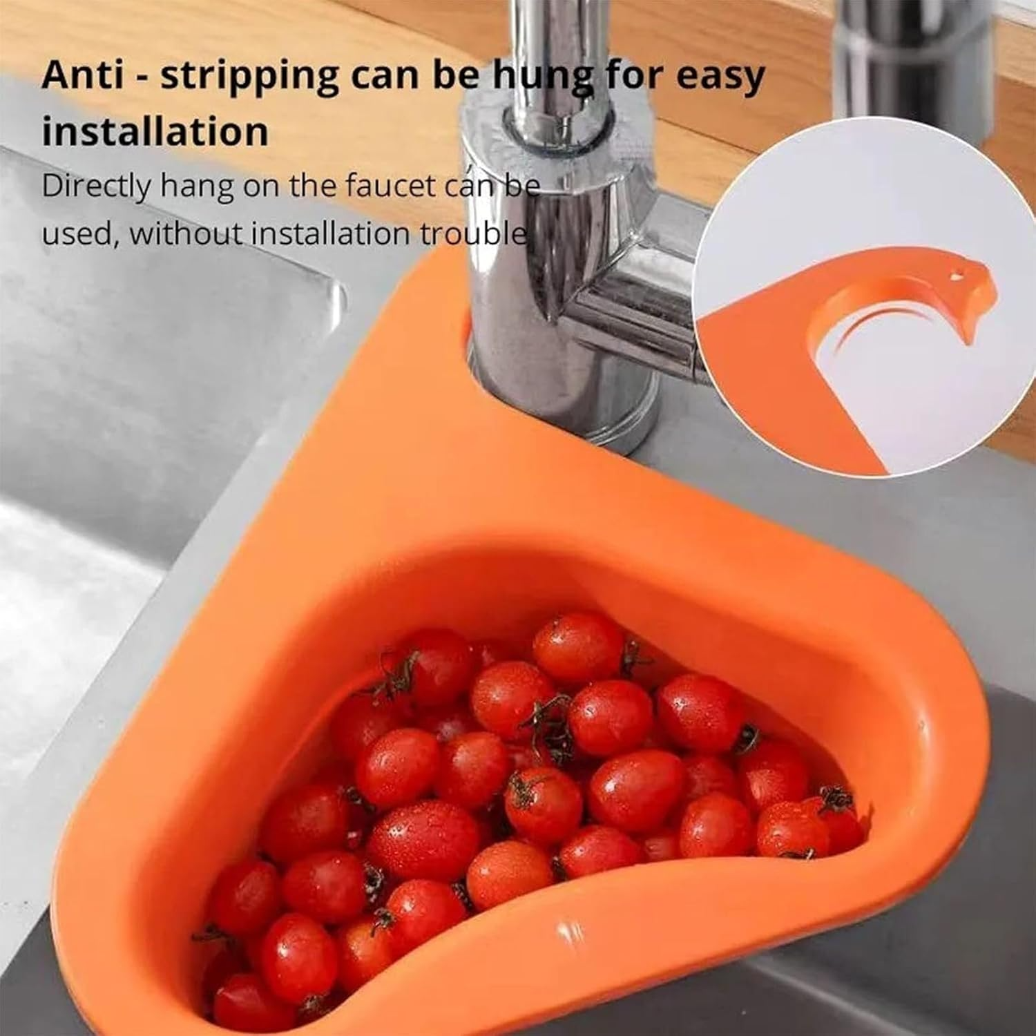 itchen Sink Drain Basket, Hanging Faucet Filter Basket, Convenient Multifunctional Kitchen Sink Basket