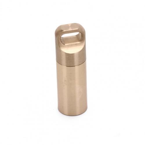 Brass Sealed Bottle Waterproof Capsule Pill Box Outdoor Camping Firstaid Pendant Medicine Storage Organizer Container Case: S
