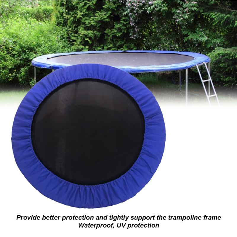 Novo ao ar livre impermeável removível trampolim capa 3 camada de segurança absorvente de choque almofada azul oxford pano pe material ambiental