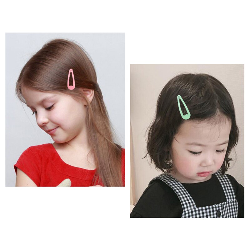 50 Teile/schachtel Mehrfarbig Metall schnappen Haar Clip Nette Stil Haarnadeln Zubehör Baby Mädchen Haar Clips Nicht Unterhose 3CM Headware foto Stütze