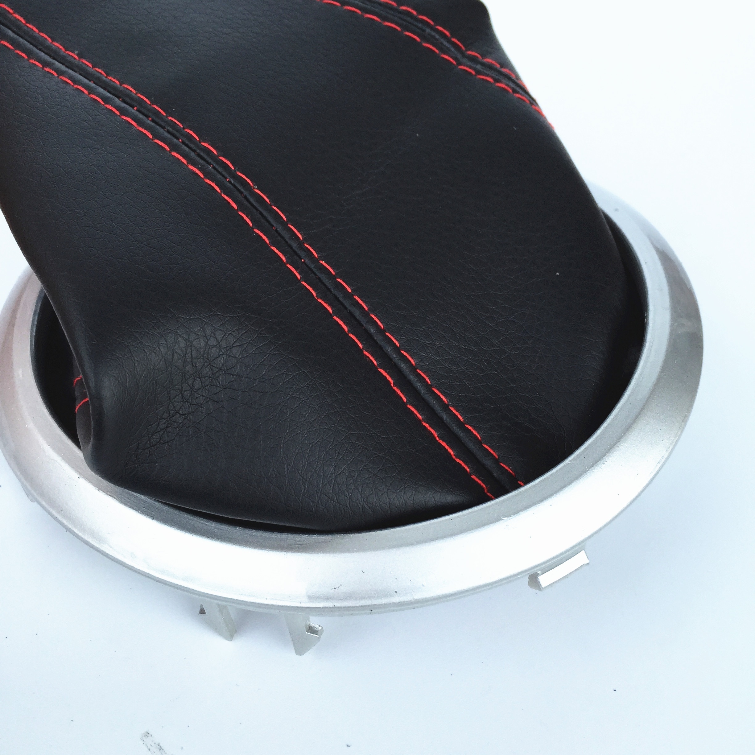 Pomo de cambio de marchas para Suzuki Swift MK2, cubierta antipolvo, marco de cuello, puntada roja/negra, 2005, 2006, 2007, , ,