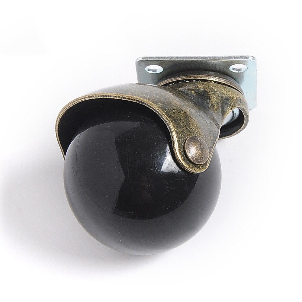 360 Degree Swivel Caster Wheels, Ball Caster Wheels With Top Plate No Noise Wheels For Furniture Cabinets(1.5/2 inch with brake)