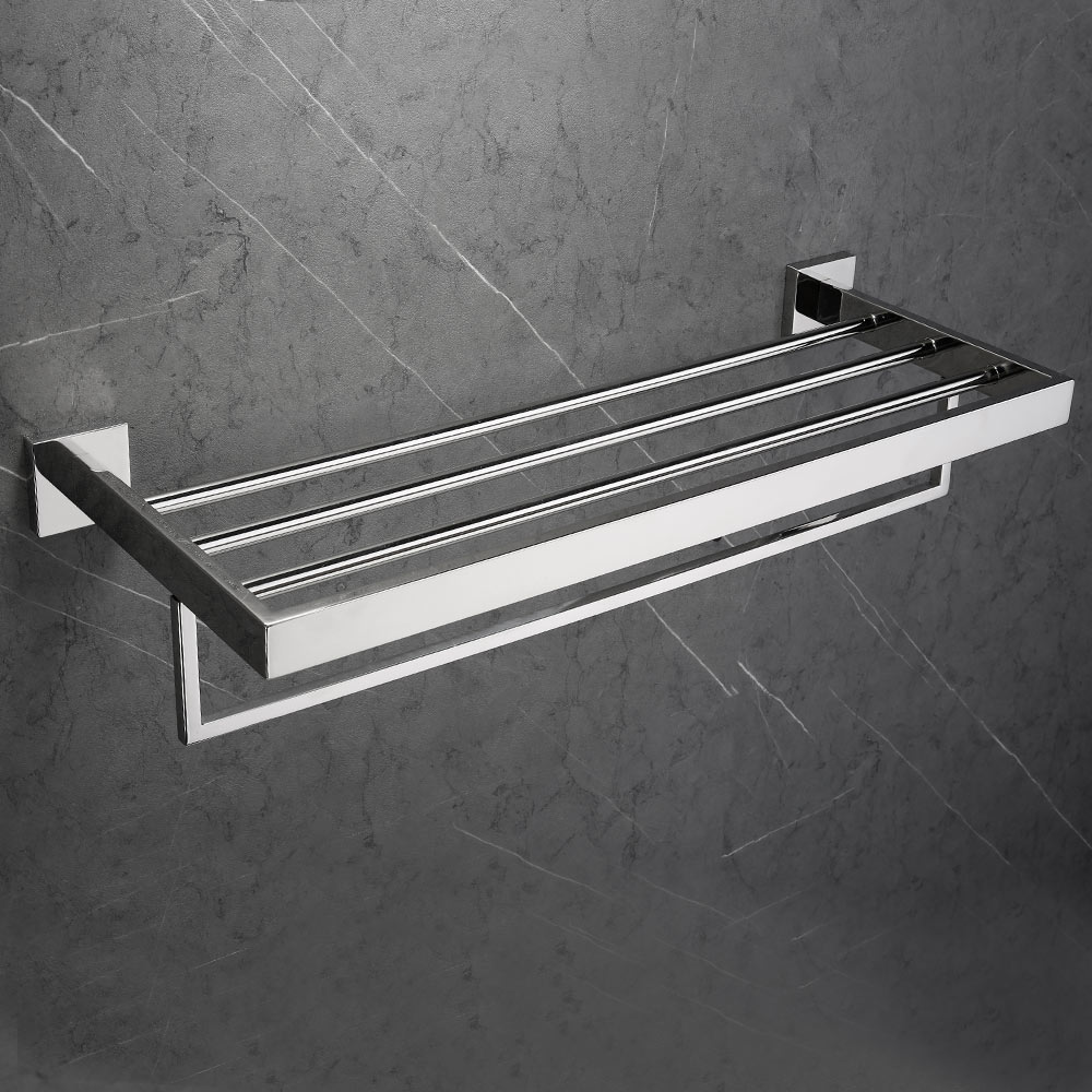 SUS 304 Stainless Steel Bathroom Hardware Set Chrome Polished Toothbrush Holder Paper Holder Towel Bar Bathroom Accessories