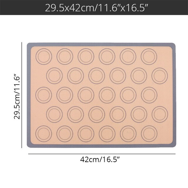 Multi-styles Silicone Macaron Baking Mat Extra Large Baking Mat for Rolling Macaron Pizza Dough Non-Stick Maker Holder Pastry: B7