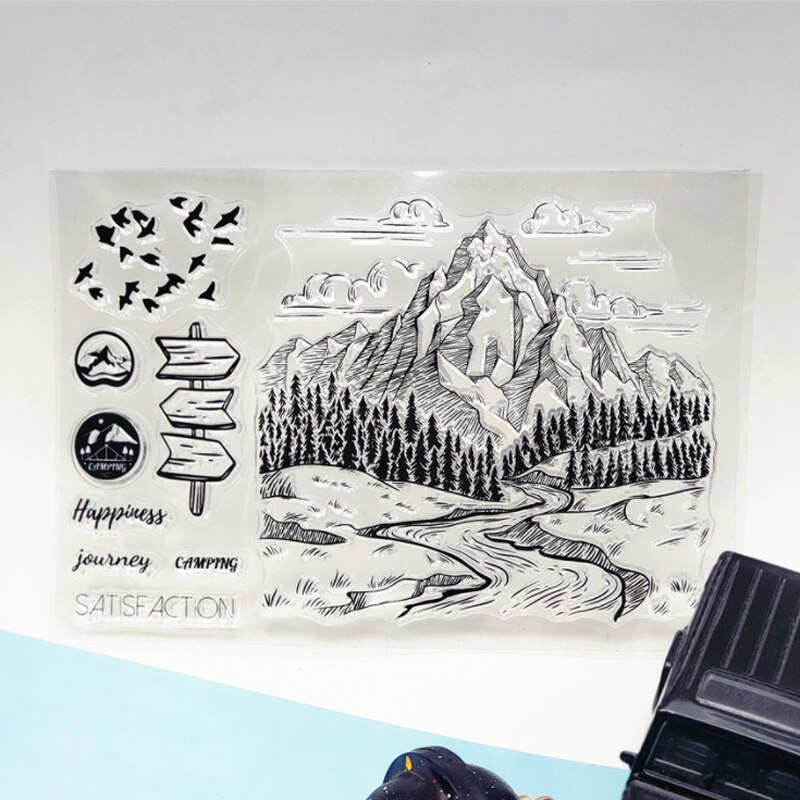 Bergen Transparante Siliconen Stempel Seal Voor Diy Scrapbooking Fotoalbum Decoratieve Duidelijke Stempel Lakens Kantoor Schoolbenodigdheden