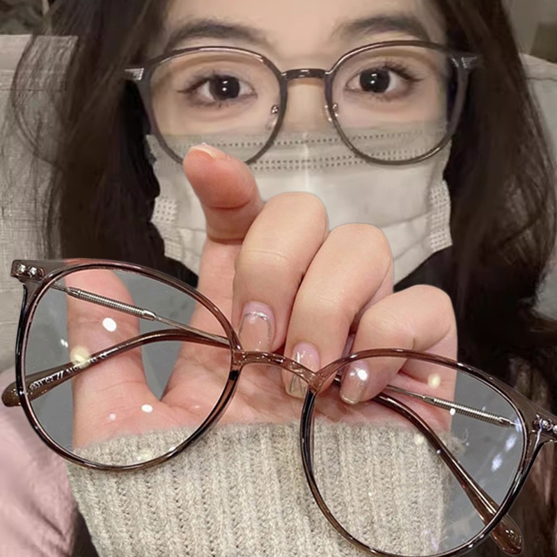 Vintage Computer Glasses Frame Women Men Anti Blue Light Round Eyewear Blocking Glasses Round Optical Spectacle Eyeglass