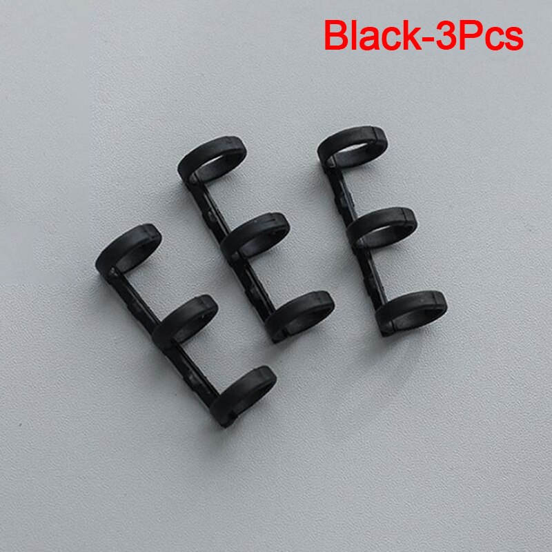 Metal Book Binders Loose Leaf 3 Ring Calendar Circle Binder For Scrapbooking Album Hinged Rings School Binding Paper Clip: Black 3pcs