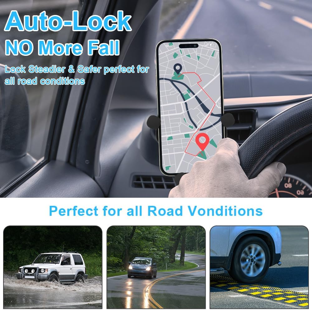 Zwaartekracht autotelefoonhouder Auto-ontluchter Telefoonhouder Universele schokbestendige houder voor 4,7-7 GPS ClipInch mobiele telefoon