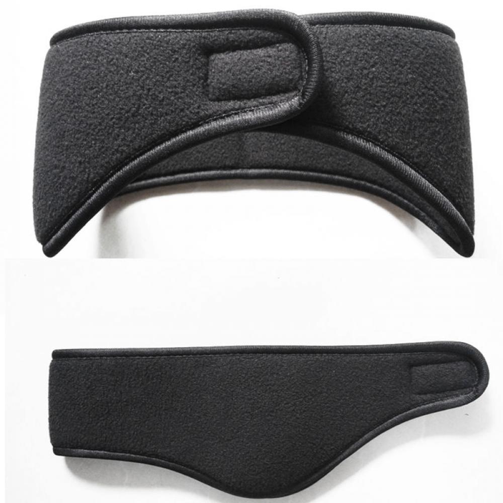 1pc vinter kvinder mænd ørevarmer pandebånd polar fleece sort øreprop stretch spandex unisex hårbånd tilbehør