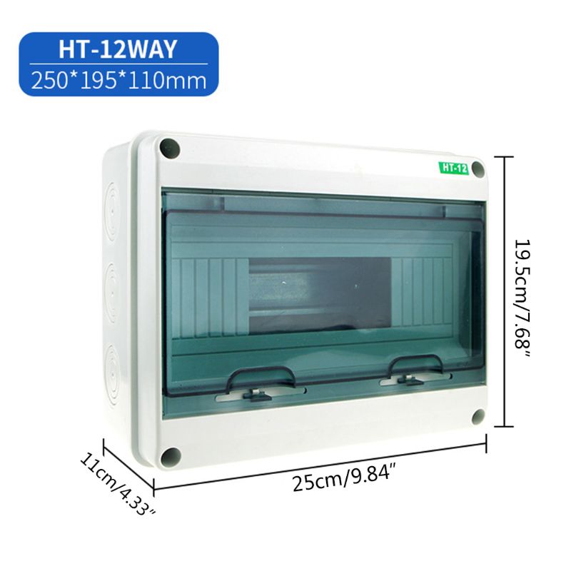 Ht -5/8/12/15/18/24- vejs plast elektrisk distributionsboks vandtæt mcb-boks panelmonteret distributionsboks ht-serie: Ht -12 måder