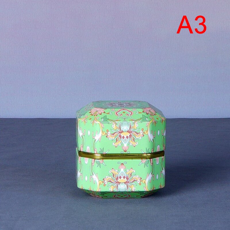 Diamond Shape Mini Tin Tea Coffee Candy Storage Box Tea Caddy Metal Case Wedding Party Box: Dark Grey