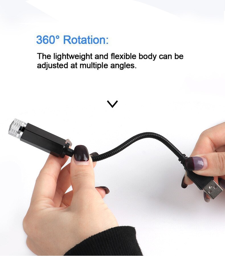 Mini Led Auto Dak Ster Verlichting Nachtverlichting Projector Licht Interieur Ambient Night Sterrenhemel Usb Led Decoratieve Verlichting