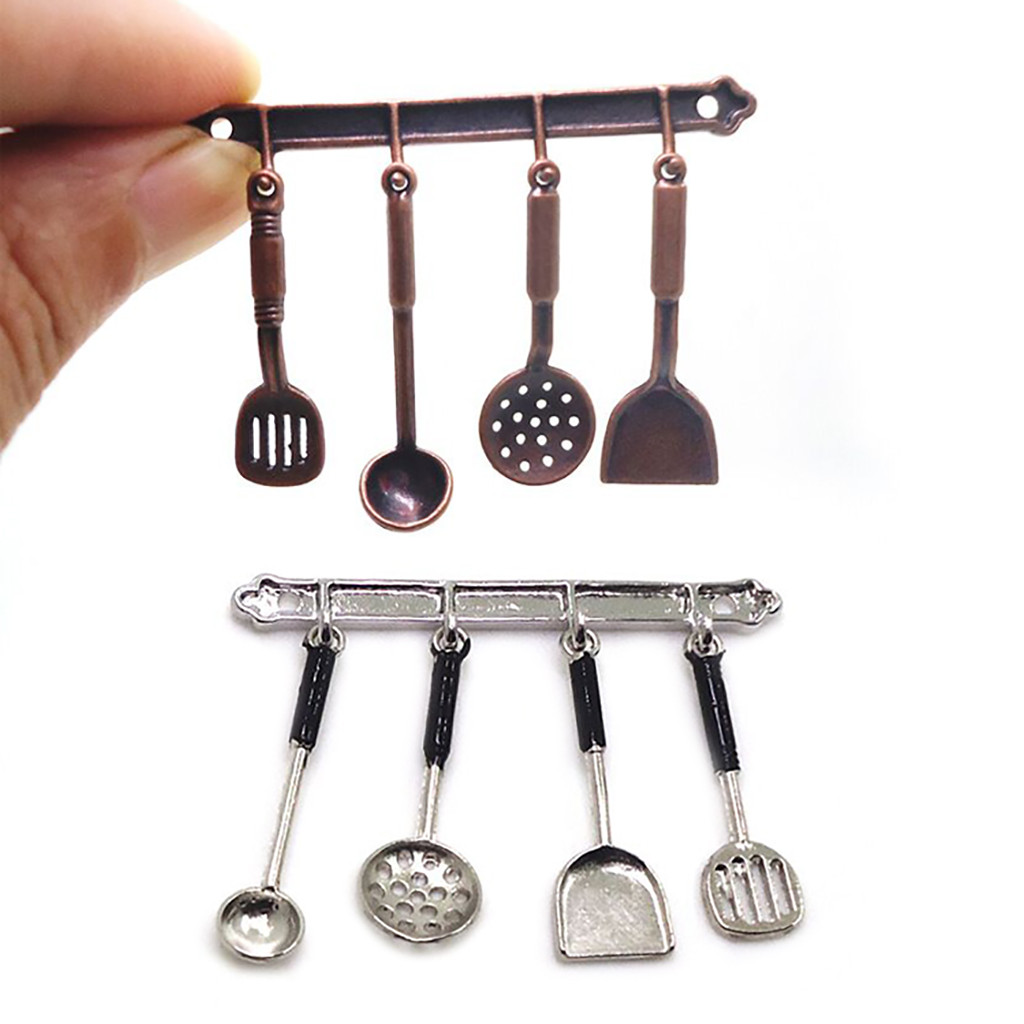 kids toys 5Pcs Kitchen Dollhouse Miniature Spoon Shovel Cookware Tools DIY Accessories Kit juguetes miniature E0103