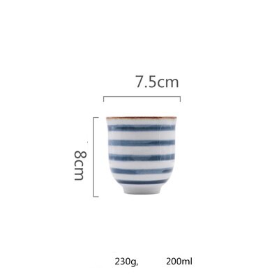 Antowall japanilaiset allelasitetut teekupit kaupalliset japanilainen keittiö ravintola kupit tuoreet kupit käsinmaalatut 200ml kuppia: A2