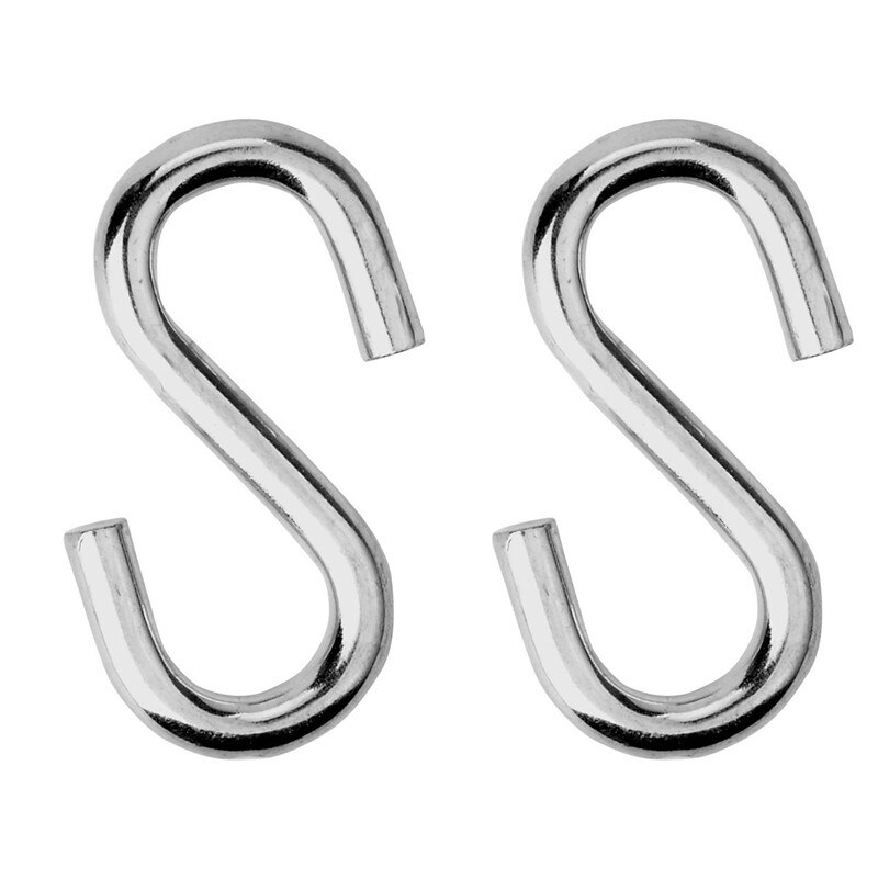 Ganchos en forma de S para Hamaca, ganchos de utilidad, 3 pulgadas de largo, 2 paquetes: Default Title