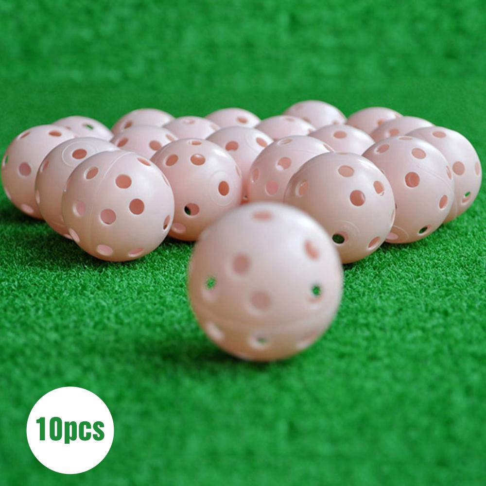 10pcs/lot Indoor golf ball golf practice balls golf light ball have hole Golf Training Aids 7 colors to choose