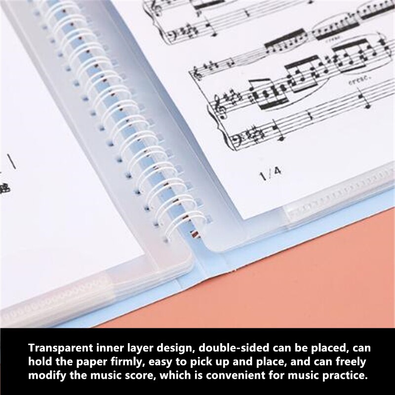 Dossier de rangement de partition de Piano de 40 Pages, sac de feuille A4 pour la pratique de la musique, support de rangement de partition, organisateur d&#39;accessoires d&#39;instruments