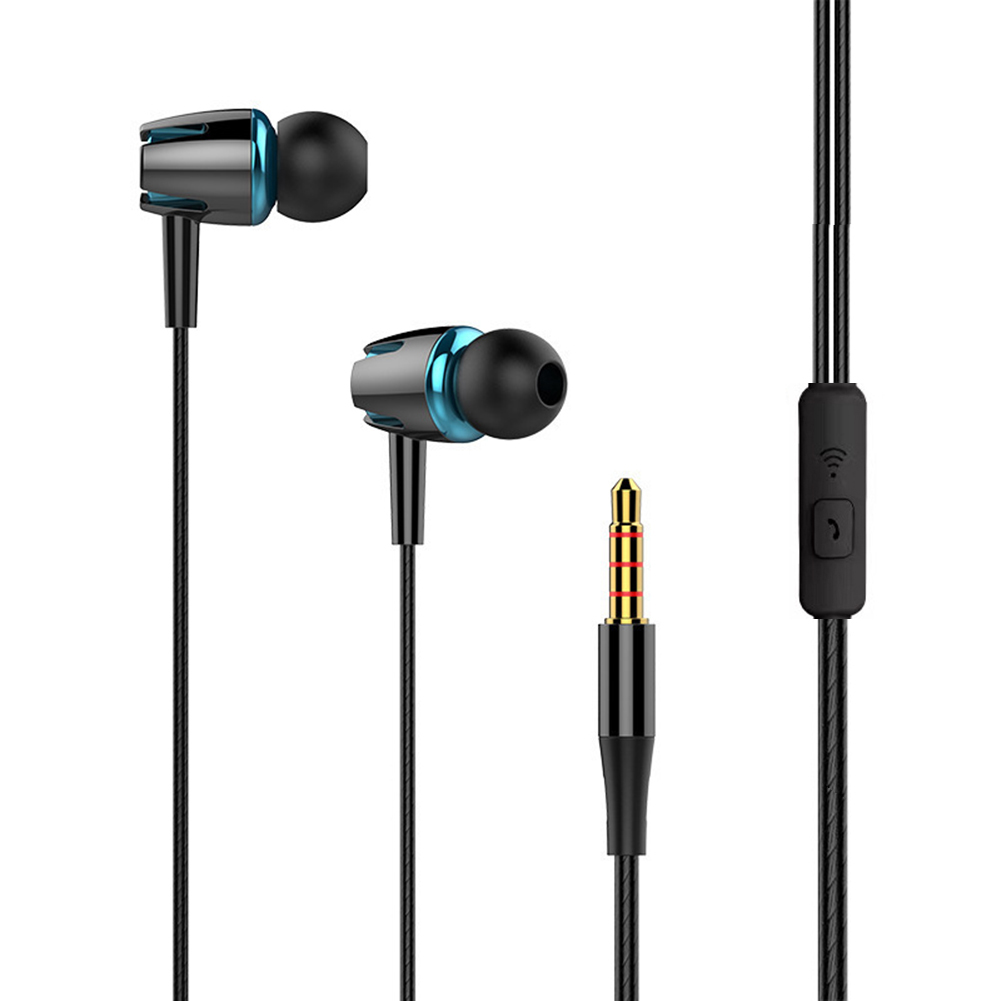 Sales Premium In-ear Earphone Headset Noise Cancelling Wired With ABS Portable Built-in Microphone Mic Compatible Parts: green