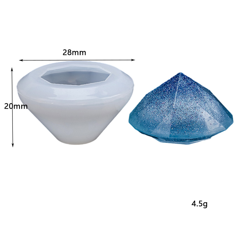 DIY Pyramid Cube Silicone Mold Candle Moulds Diamond Geometry Tool Triangular Pyramid Epoxy Resin Molds Candle Making Supplies: Diamond-XS