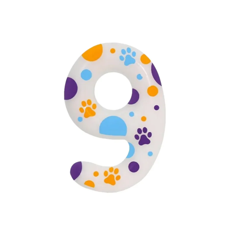 Bougies d'anniversaire imprimées sur le thème de la patte de chien bleue, fournitures de fête d'anniversaire, décoration de gâteau en patte, anniversaire: GRIS FONCÉ