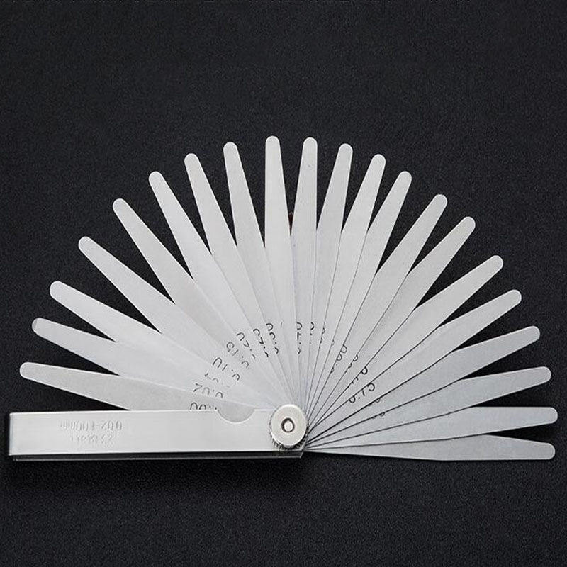 0.02-1mm Stainless Steel Feeler Gauge 32 Blade Thickness Gap Ruler Removable Feeler Gauge Fill Gauge Feeler For Measuring Tools