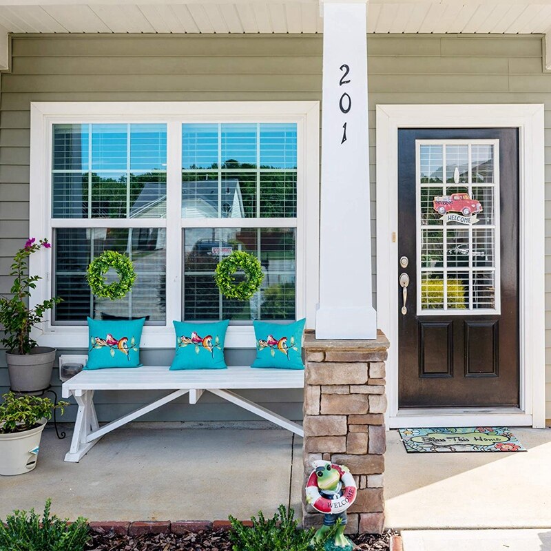 Dekoracja drzwi girlanda sztuczny bukszpan wieniec zielony liść wieniec na drzwi balkonowe ściany wesele Dom dekoracje