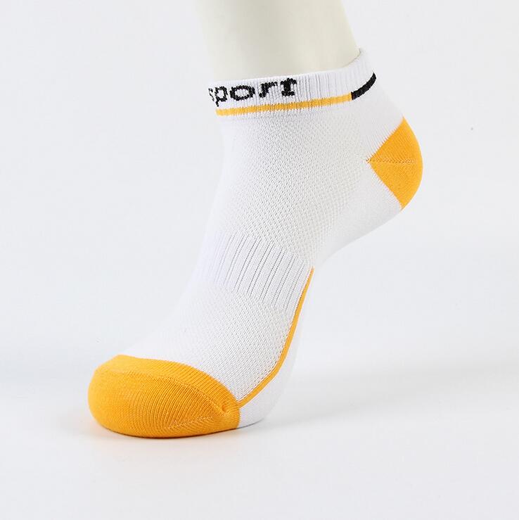 Cotton Socks Men Thin Cycling Socks Low Ankle Socks Sport Athletic Socks Women Sock Sneaker Basketball Socks Men: sport yellow