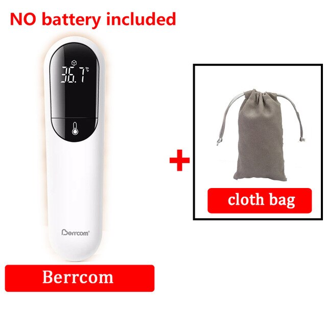 Berrcom Thermometer Accurate Digital Fever Infrared Clinical Thermometer Non Contact Measurement LED Shown: CN add bag