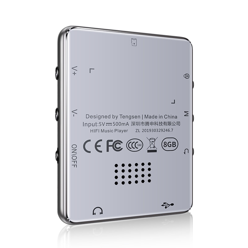 Bluetooth 5.0 metal MP3 player full touch screen built-in speaker 16G with e-book FM radio recording video playback