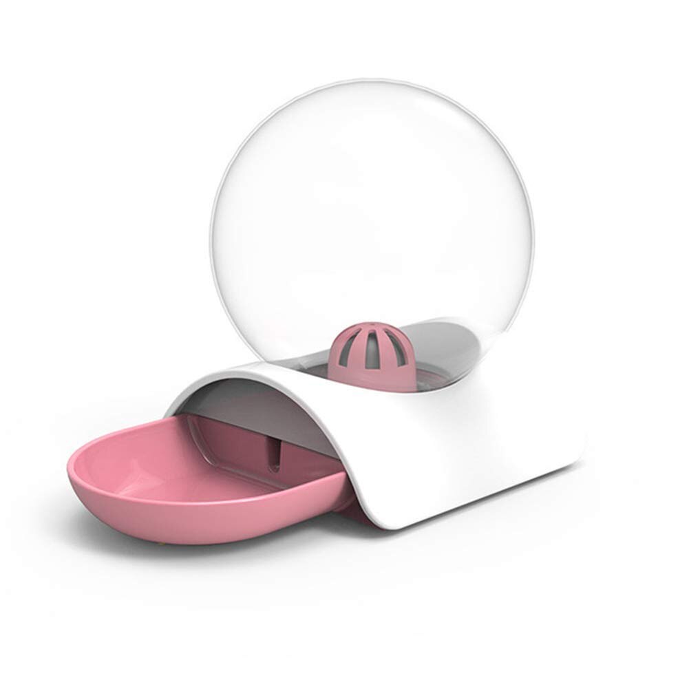 Bol d&#39;eau à bulles pour chat, distributeur automatique d&#39;eau, fontaine pour chats, grand bol à boisson, sans électricité 2,8 l: Pink and White