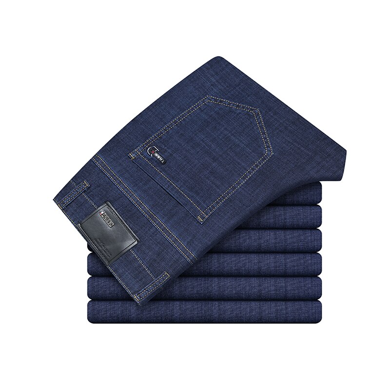 Pantalones vaqueros elásticos informales para hombre, Jeans gruesos, clásicos, Retro, talla grande, para las cuatro estaciones