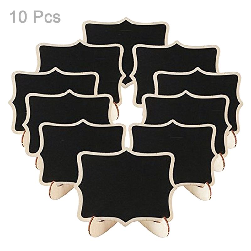 Wedding Party Message Small Wood Board Blackboard Shop Window Decoration Display Board DIY Props 10PCS