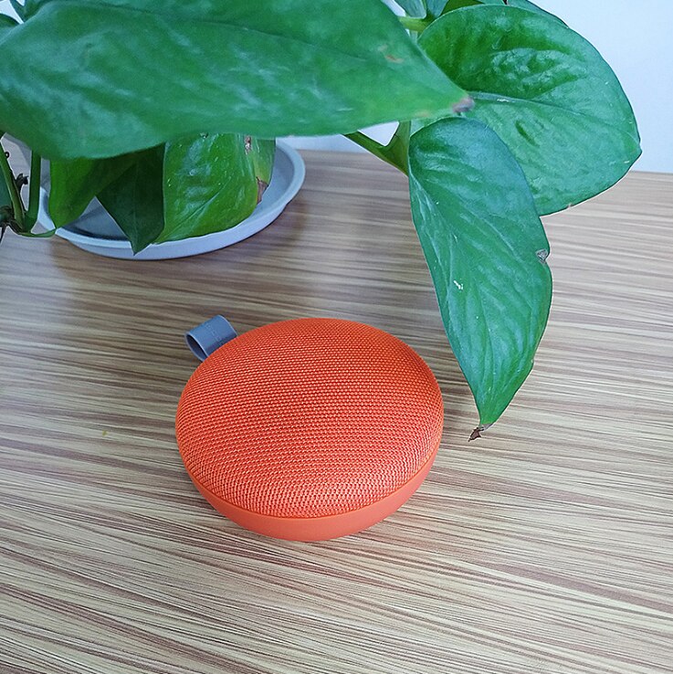 Bærbar mini stoff bluetooth høyttaler høyt volum trådløs hifi bluetooth høyttaler for utendørs sport fotturer camping: Oransje
