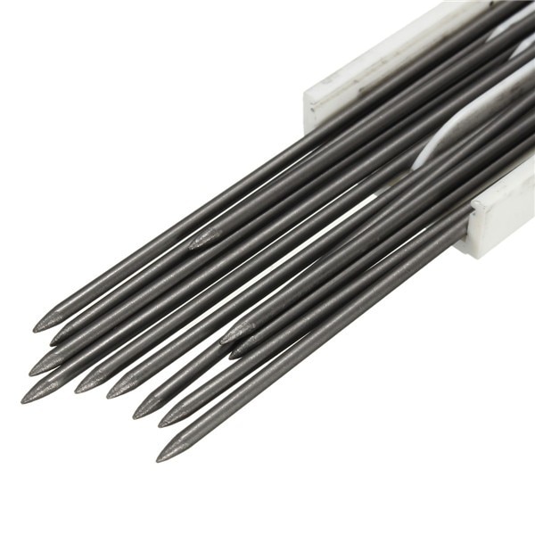 Lápiz de dibujo mecánico de Metal de 2B soporte de plomo Kicute, excelente , moderno, 2,0mm, con 12 Uds.