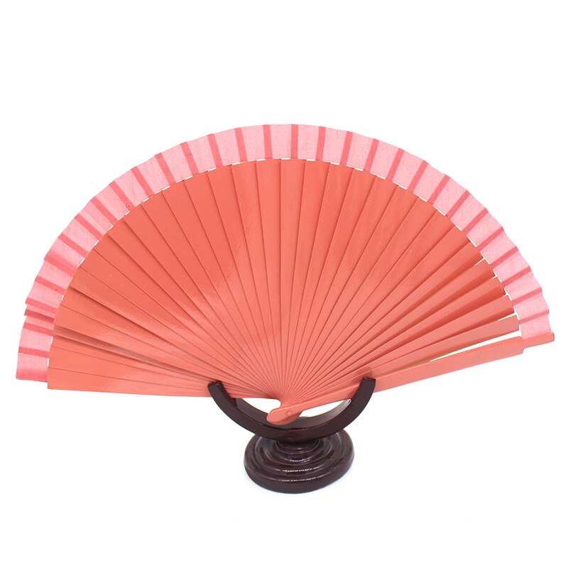 Effen Kleur Vouwen Fans Dance Wedding Party Kant Fans Plastic Zijde Vouwen Hand Held Fan Woondecoratie Handgemaakte Fan: 8