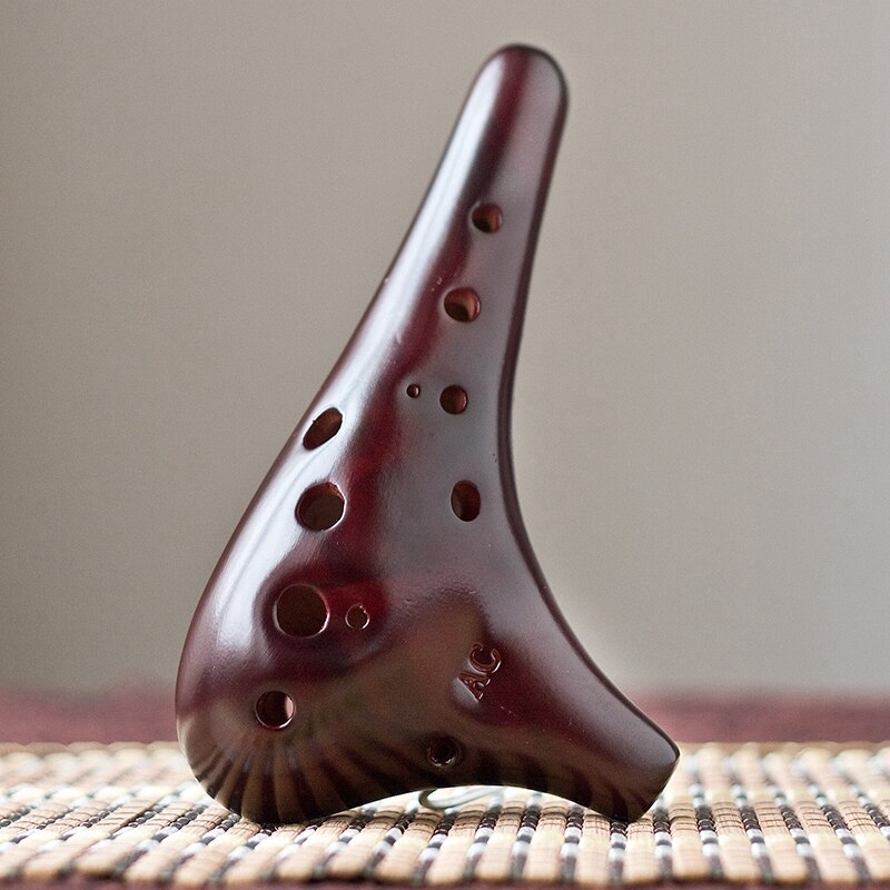 Top12 Hole Ocarina Keramische Alto C Van Ocarina Fluit Instrument Donkere Ocarina