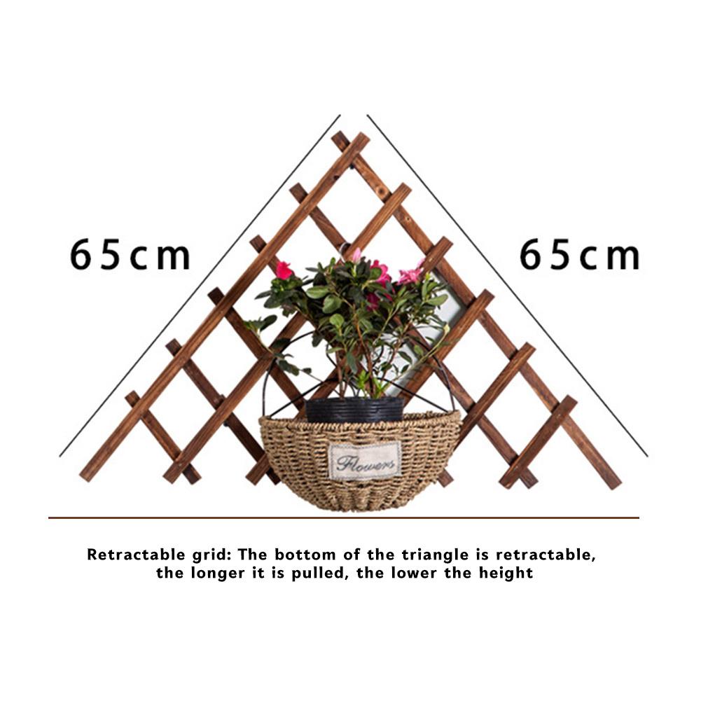 Wooden Garden Wall Triangle Fence Panel Plant Climb Trellis Support Decorative Garden Fence For Home Yard Garden Decoration