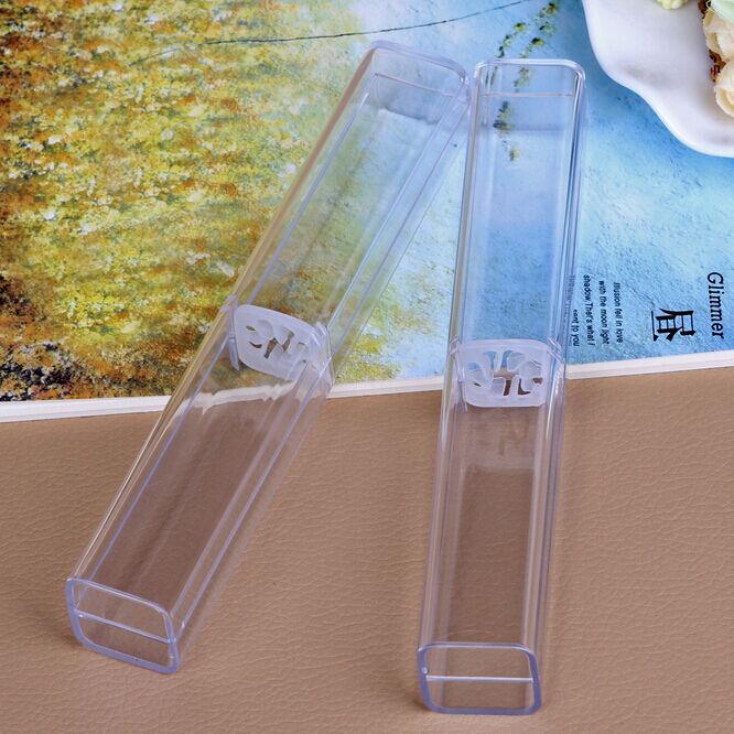 Retail box Pen boxes Plastic Transparent case Pen holder for promotional crystal pen packaging box 10 pieces / lot