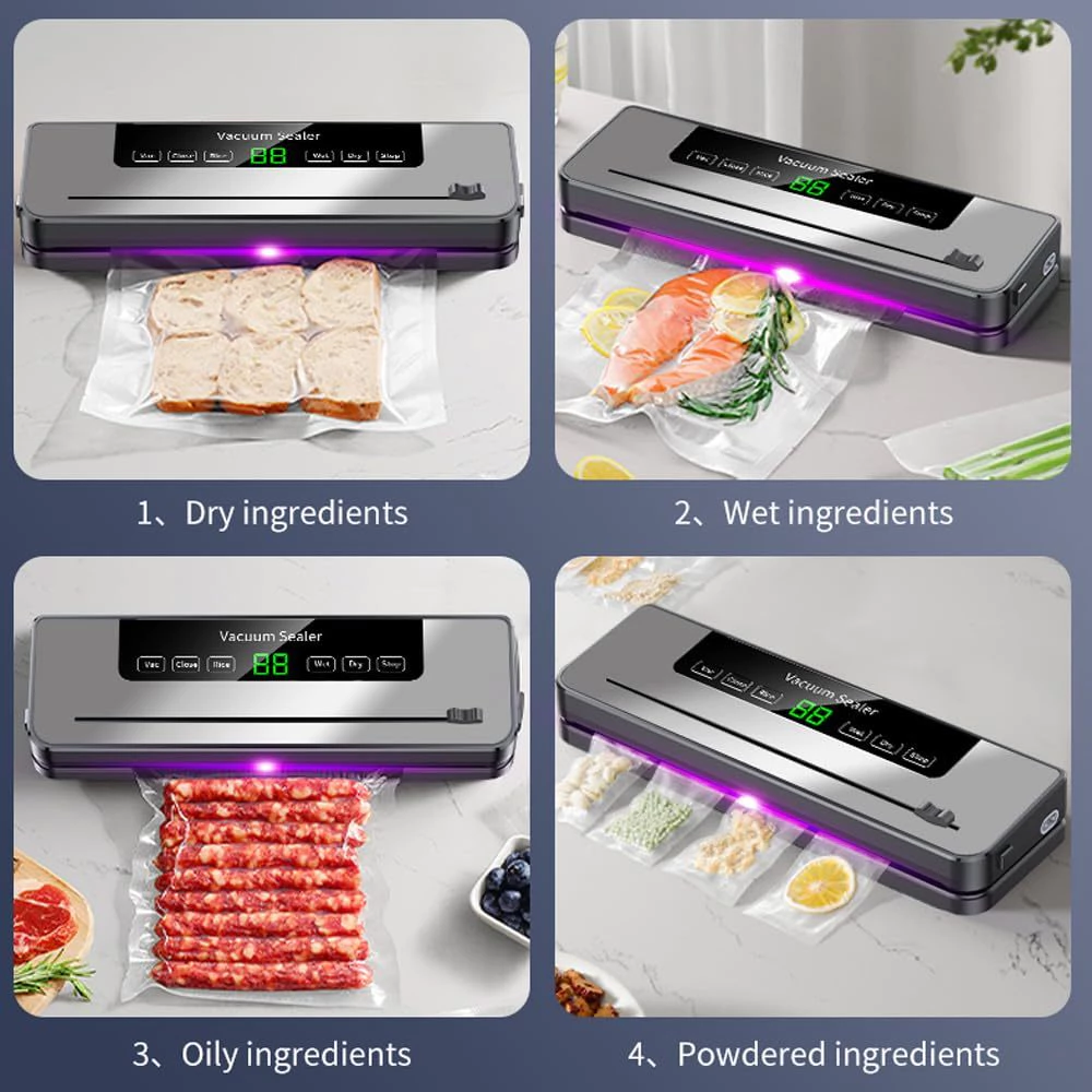 Food vacuum sealing machine Vacuum machine Food packaging machine UV household kitchen food sealing machine Seal vacuum cleaner